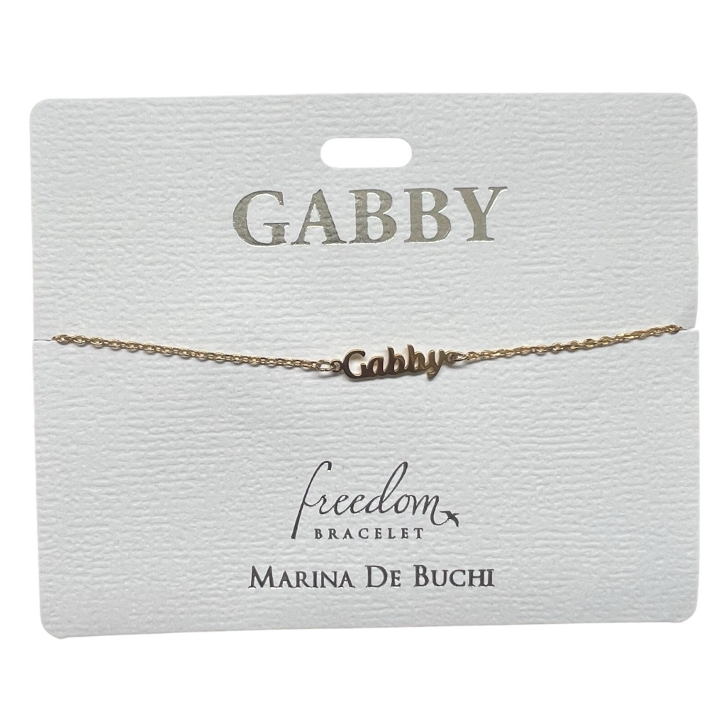 Marina De Buchi Personalized Luxe Name Gabby Freedom Bracelet Jewelry Nwt Gift 50$